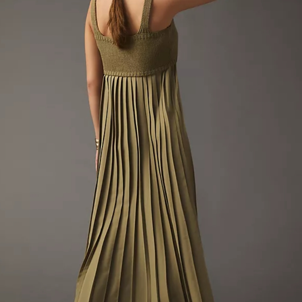 Anthropologie Mare Mare Pleated Knit Top Maxi Dress - Picture 6 of 14